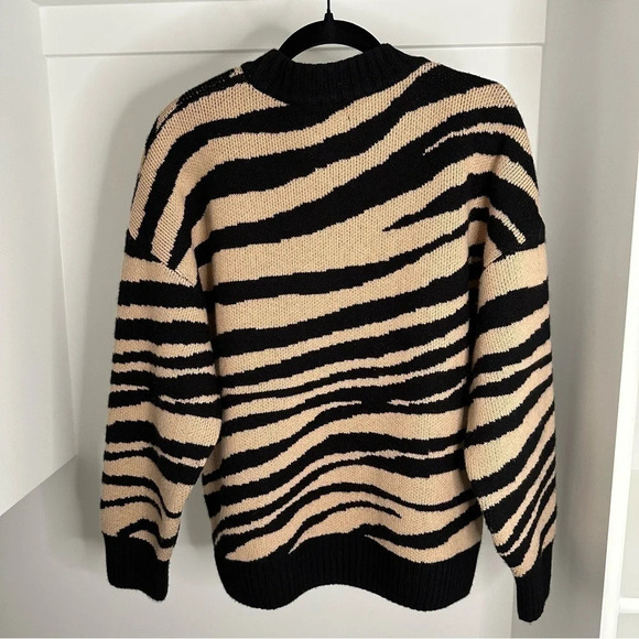 ANINE BING Cheyenne Zebra Cashmere Sweater SZ S - Picture 9 of 9